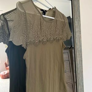 Lace topped blouse barely worn